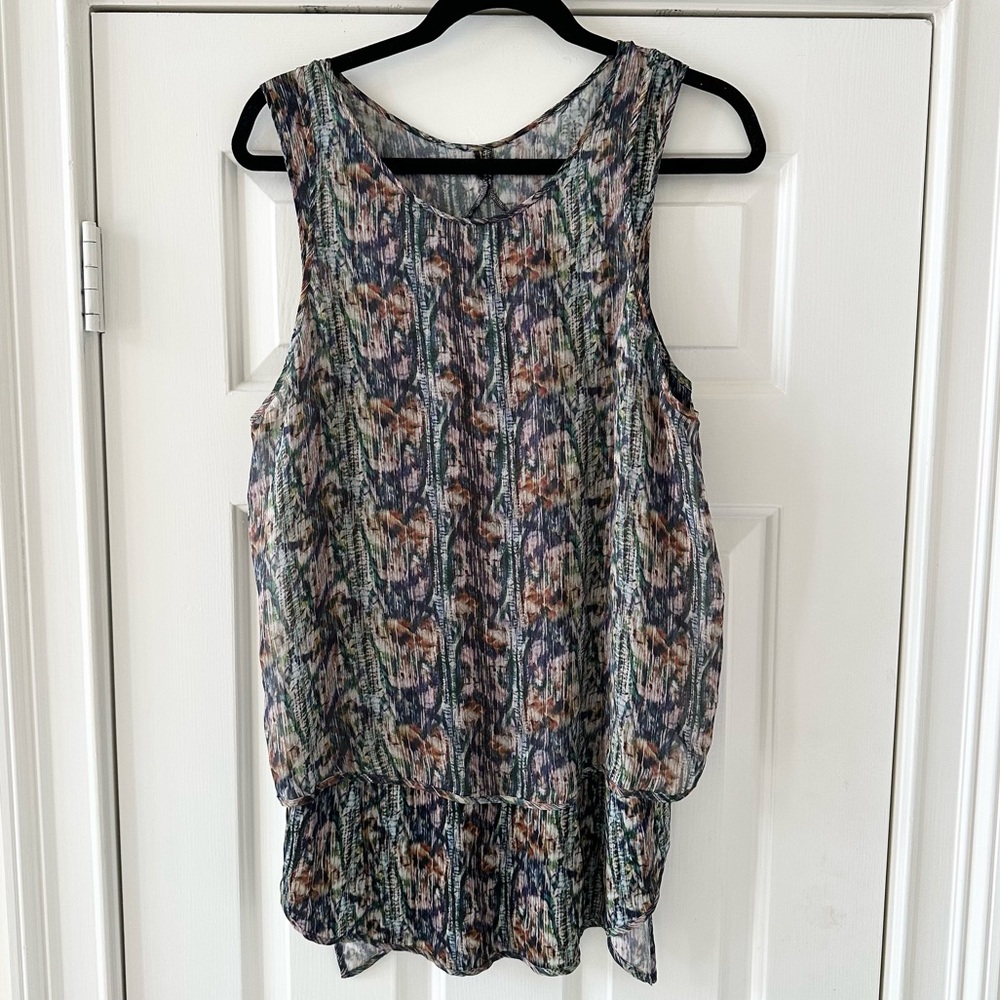 Helmet Lang Silk Printed Top